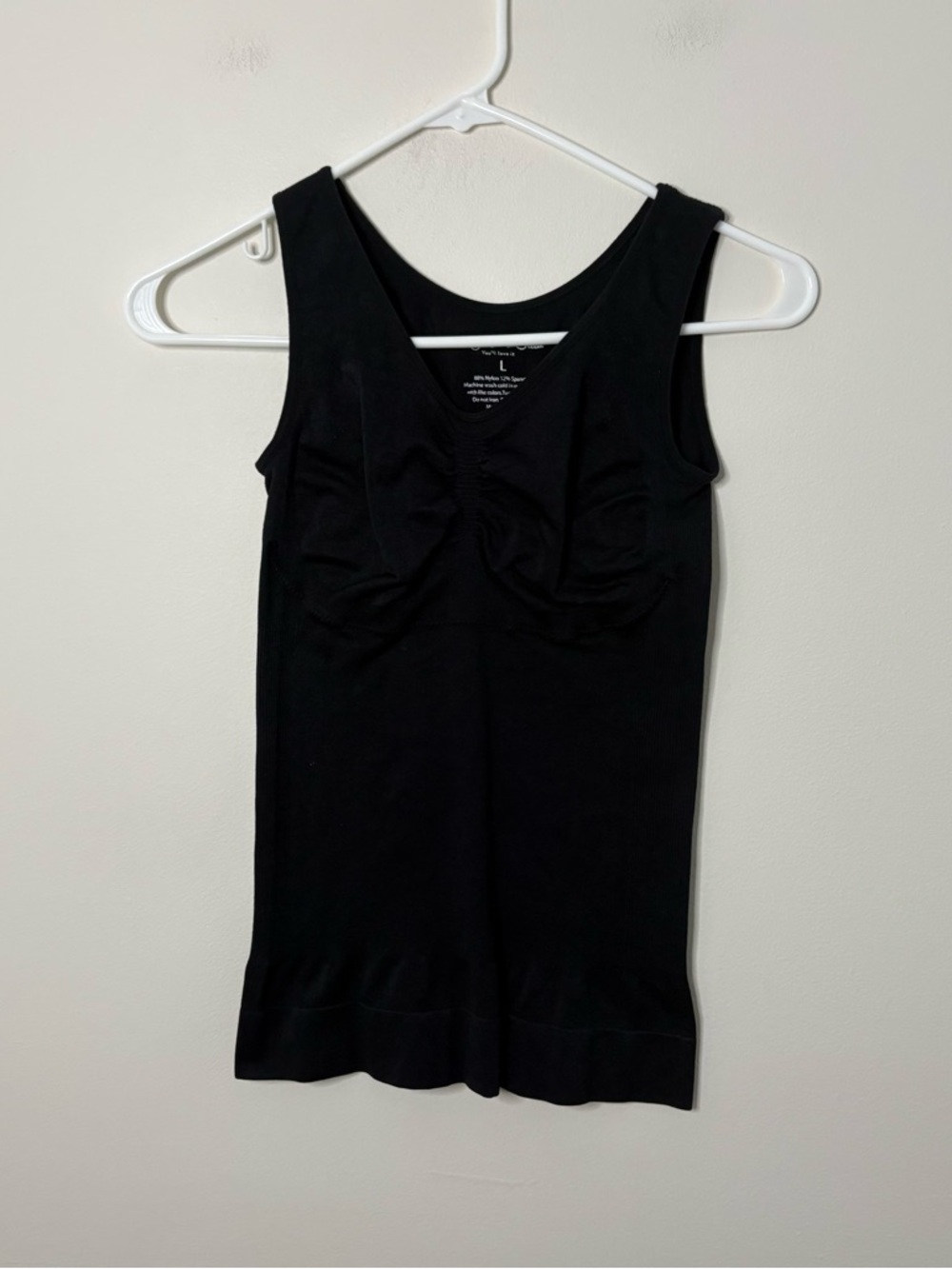 Women Ocean Black Shapewear Top Tank Top size Large Ribbed